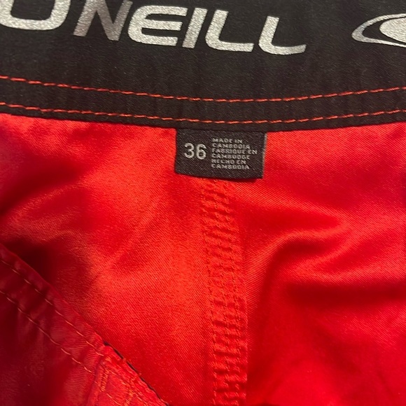 O'Neill Bright Red Men's Swim Shorts - Picture 9 of 13